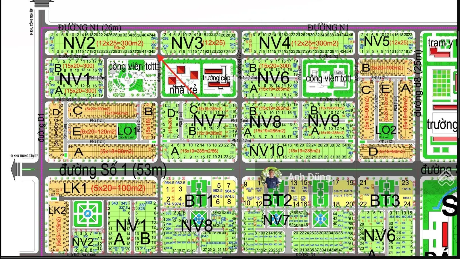 Bán lô đất nhà vườn góc đường 16m&16m, đối diện công viên, dự án HUD Nhơn Trạch, giá cực rẻ bao lời