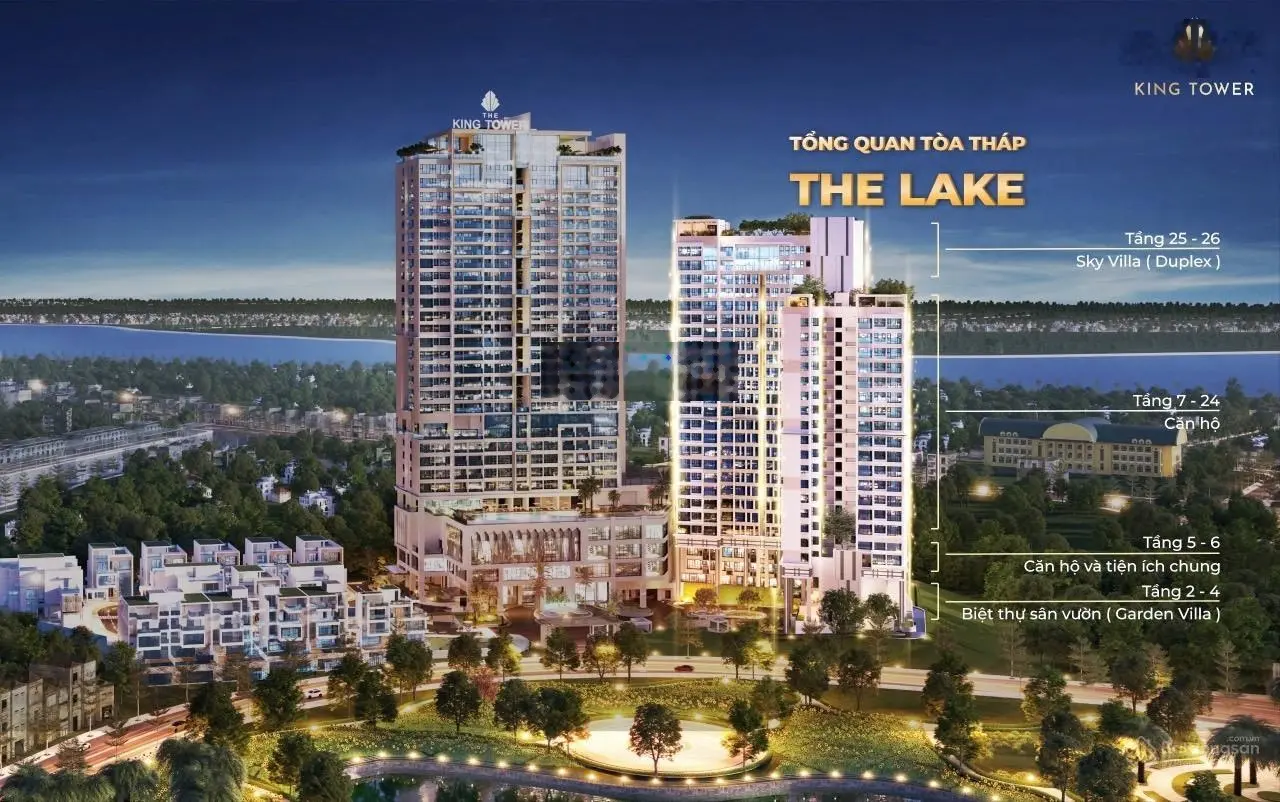 Căn hộ chung cư cao cấp Văn Lang Sky Lake ( The King Tower ) ven hồ đầu tiên tại Việt Trì - Phú Thọ