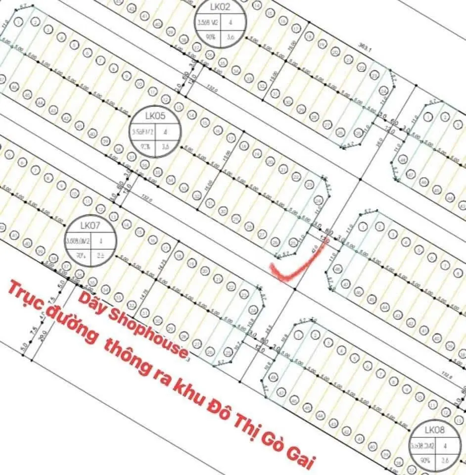 Bán Lô góc tại Tân Quang Minh. DT 67m2, 2 mặt vỉa hè 3m, đường Rộng, sổ đỏ