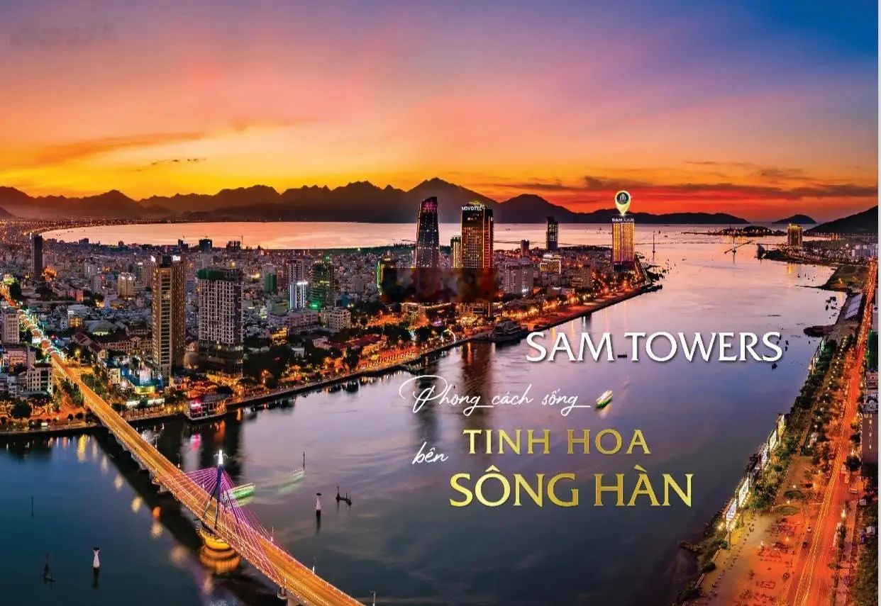 Căn góc 2PN SAM Towers - sống chuẩn thượng lưu - sinh lời tối ưu - trực diện sông - view pháo hoa