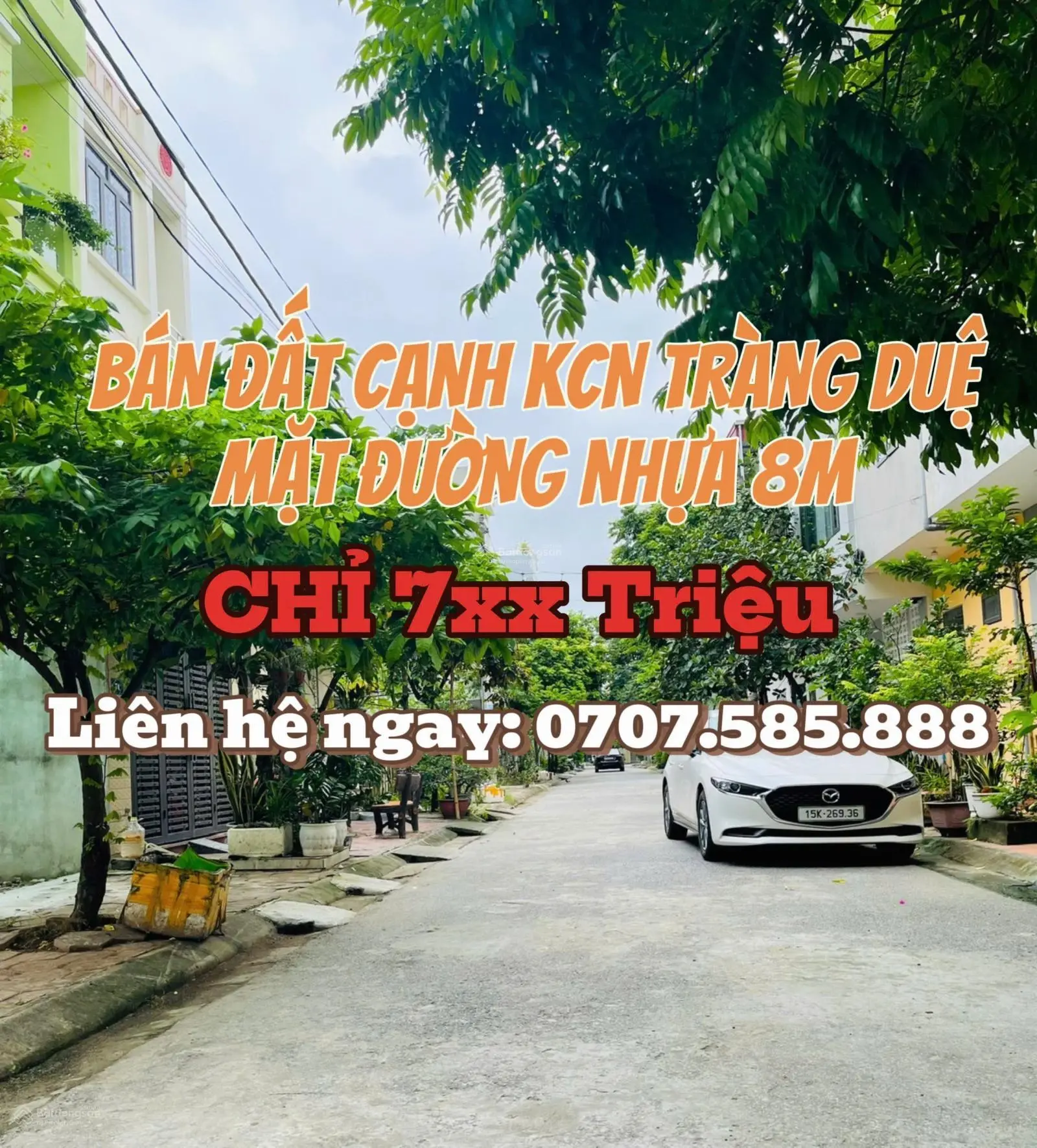 Bán lô đất mặt đường nhựa 8m, ngang 4.8m cạnh khu CN Tràng Duệ 3