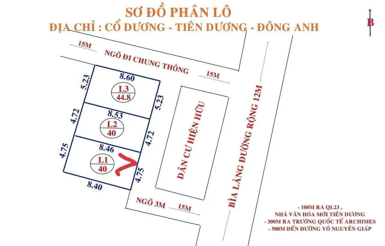 Chính chủ cần bán 40m2 siêu phẩm Cổ Dương - Tiên Dương ngay trung tâm Đông Anh 500m full tiện ích