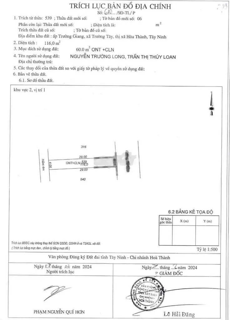 Đất ở, cách trường học THCS Trần Phú, CA Long Thành Bắc 300m