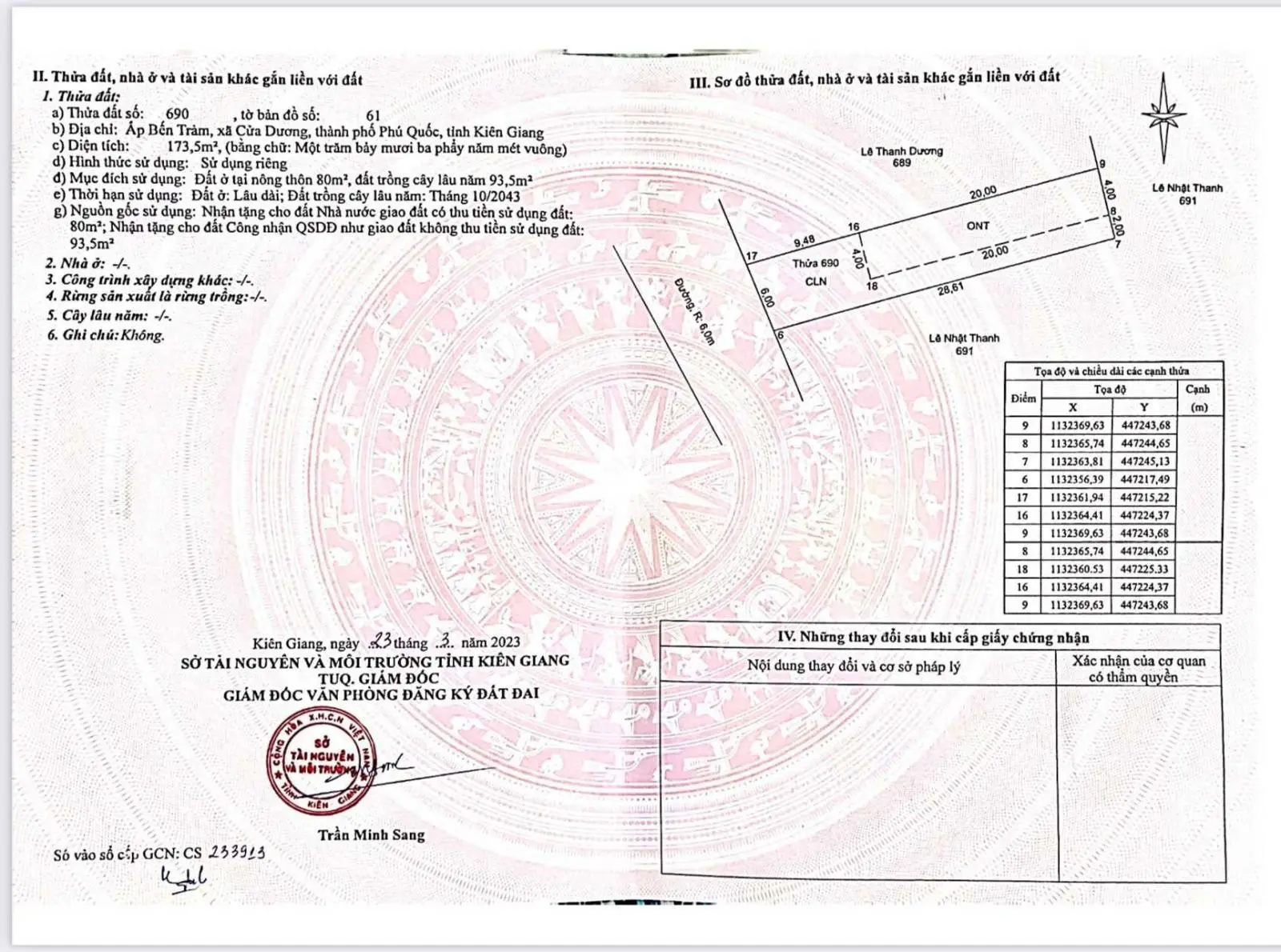 Bán 3 lô 180m2 đất ở, khu Bến Tràm, mỗi sổ đều có 120m2 thổ cư, lộ xóm lưu thông 7m, giá cực ngộp