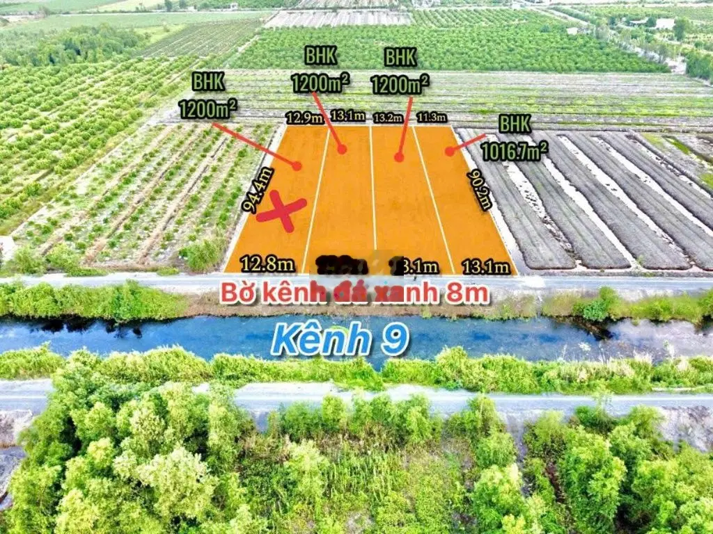 Còn 3 lô đất vườn đường lớn view kênh