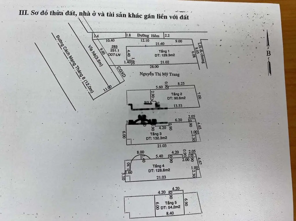 Bán nhà 5 lầu lô góc giá 45 tỷ, diện tích 251 m2, tại Mạng Tháng Tám, phường Phú Cường