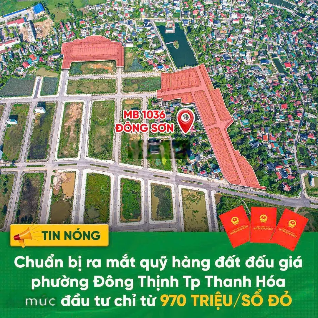 Bán đất tại Đông Thịnh, Đông Sơn, Thanh Hóa - 95m2, giá 970 triệu vnd