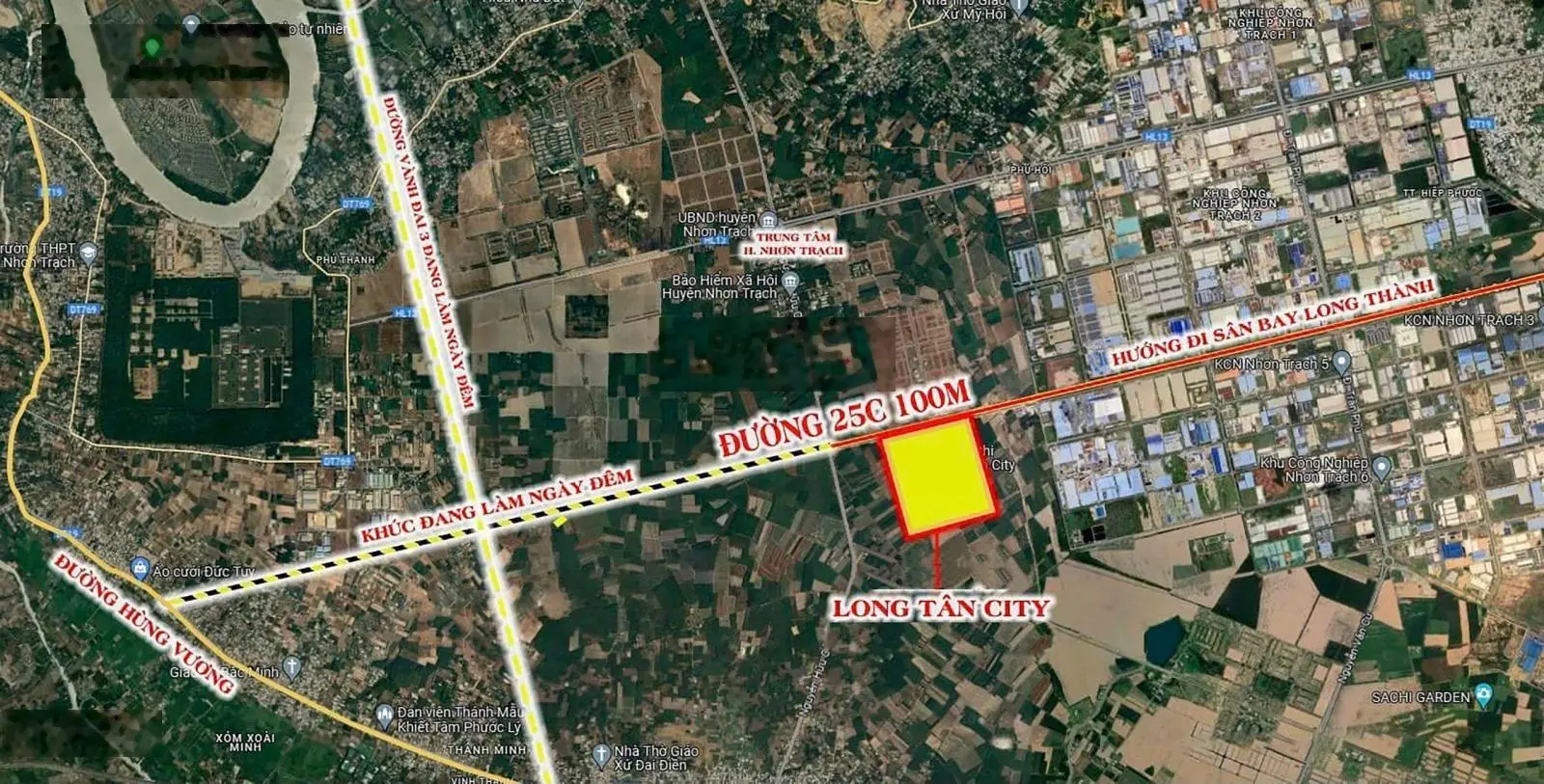 Cần bán lô hoa hậu Long Tân City trục đường 17.5m,ko ép xây,đối diện khu TM, ko vướng tụ điện hố ga