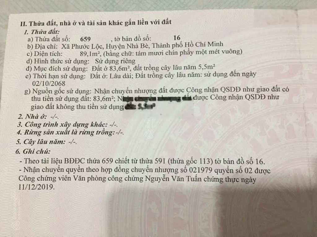 Bán đất gấp tại xã Phước Lộc, Nhà Bè, Hồ Chí Minh giá 4,9 tỷ, DT 89,1m2