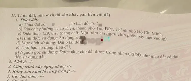 Bán đất thổ cư hẻm 76 Quốc Hương, Thảo Điền Quận Quận 2 ngang 7mnở hậu