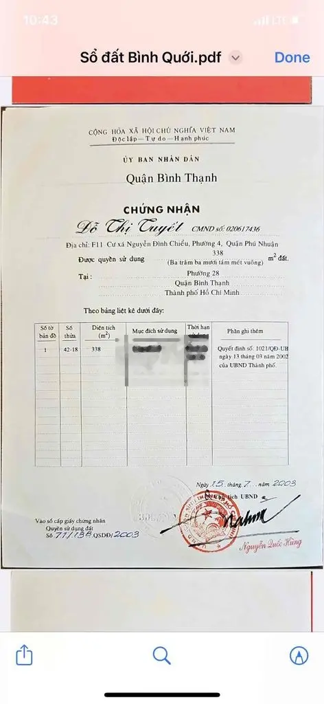 Bán đất khu biệt thự vườn chuối - bình quới