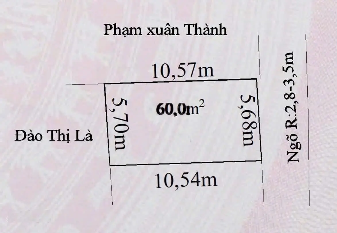 Duy nhất 1 lô f0 DT 60M2 tại thôn sú 1 xã lâm động giá rẻ chỉ 1ty1xx