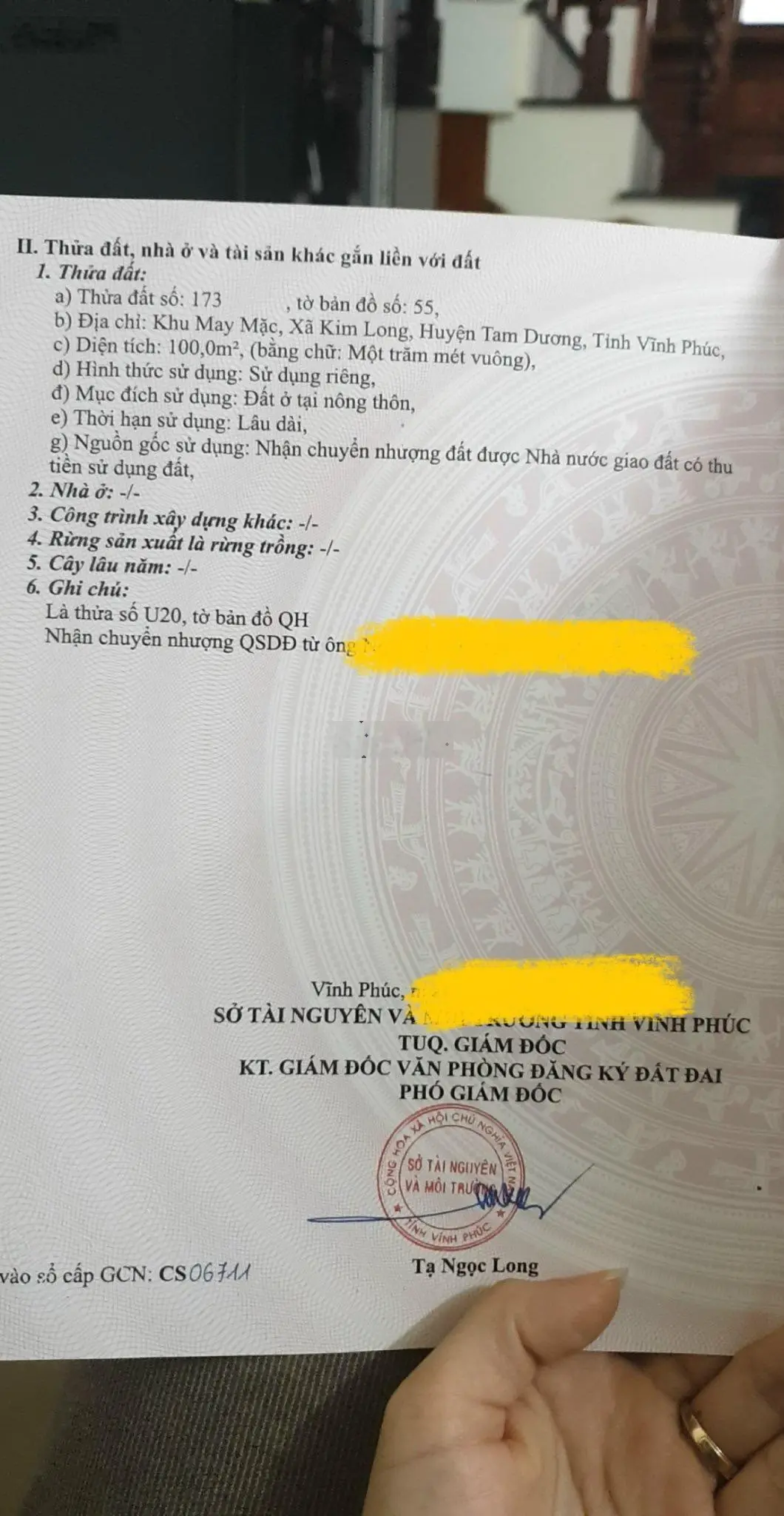 Siêu hời bán đất tại xã Kim Long, giá 1,65 tỷ, diện tích 100m2