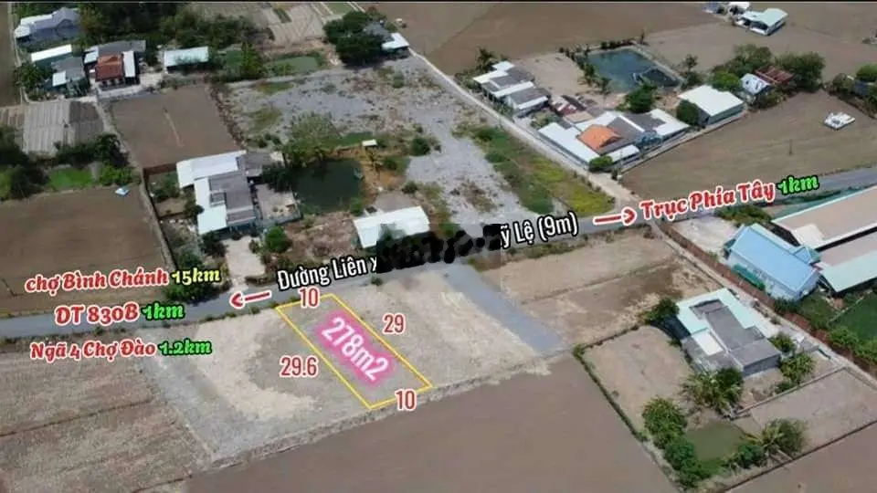 278M2 ĐẤT MẶT TIỀN TÂN TRẠCH - MỸ LỆ THUẬN TIỆN KINH DOANH BUÔN BÁN