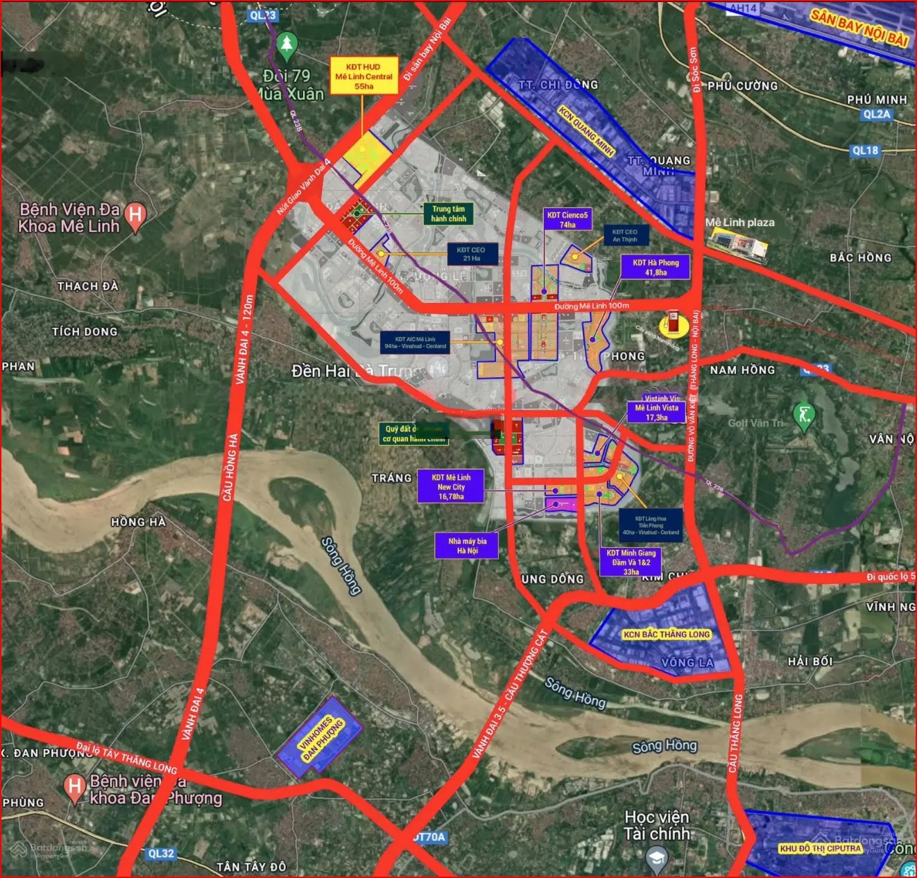 Bán căn biệt thự đơn lập giá chỉ 55 triệu/m2 tại HUD Mê Linh Central