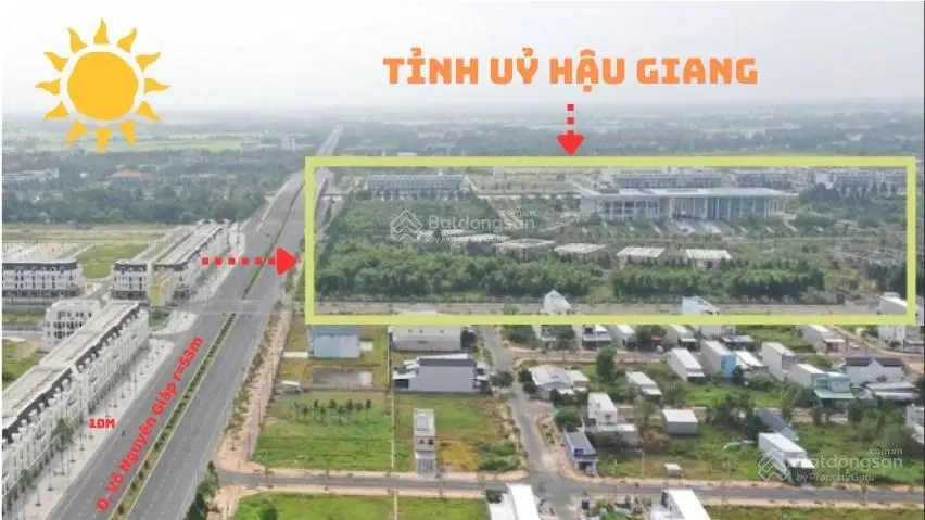 Bán đất đối diện cổng Tỉnh Uỷ cách đại lộ Võ Nguyên Giáp 100m Victory Hậu Giang