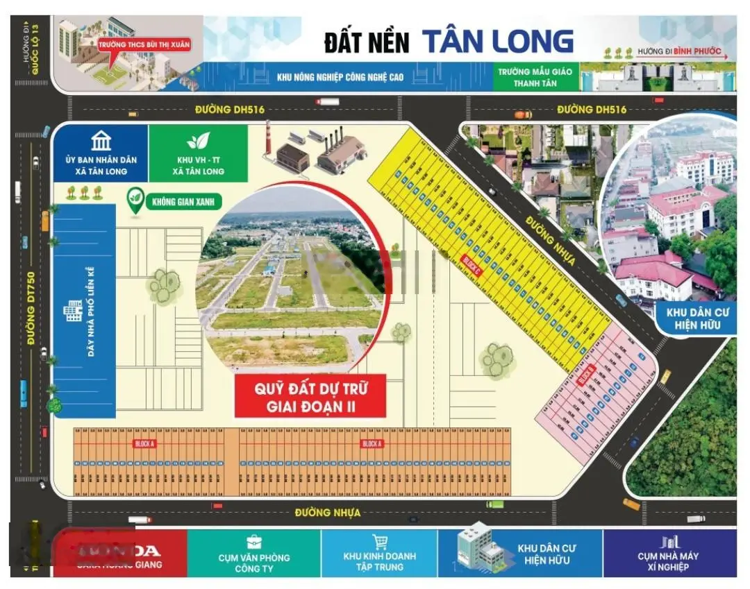 Sỉ 10 nền đất tại phường Tân Long Phú Giáo giá tốt