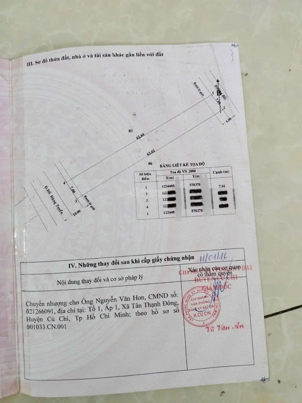 Mặt tiền Đ.Đỗ Đăng Tuyển,bán lô đất 2 mặt tiền trước sau,DT: 7 x 62 (CN: 439,8m2 - Có: 43m2 thổ cư)