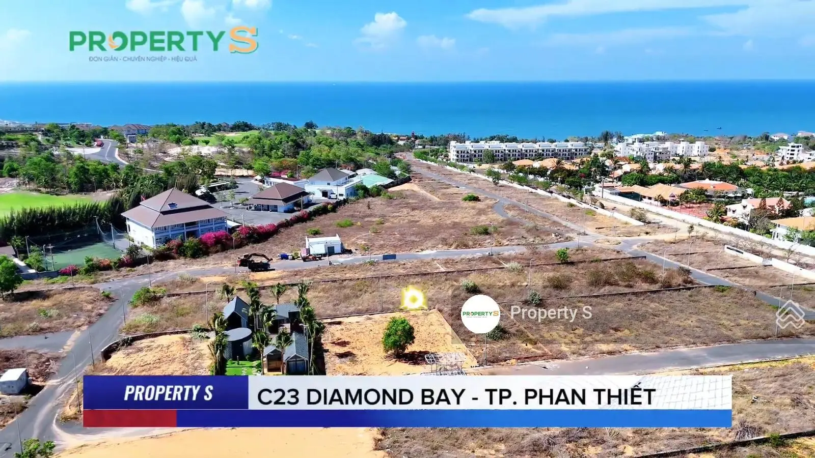 Property S - Bán đất nền C23 Diamond Bay, cách 706B chỉ 200 m, cách bãi biển Đá Ông Địa 950 m