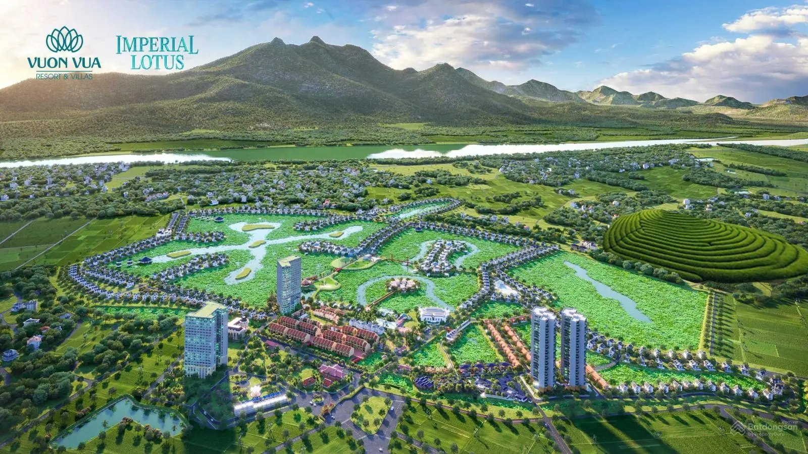 CĐT Vườn Vua Resort mở bán biệt thự Imperial Lotus. Gía 5,8 tỷ, CK 15%, quà tặng 450 triệu