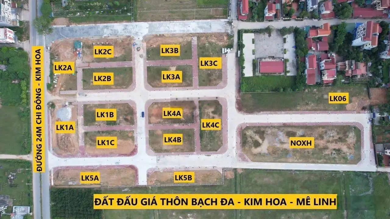 Bán lô đất đấu giá Bạch Đa Kim Hoa Mê Linh Gần Vành Đai 4 và KCN Quang Minh 0982 782 ***