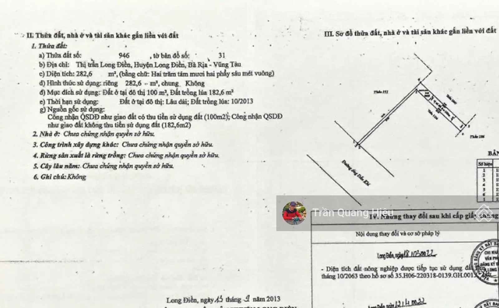 Bán 2 lô đất đẹp và rẻ tại thị trấn Long Điền - Long Điền - BRVT