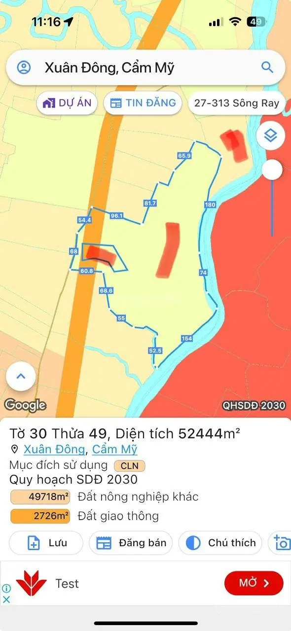 Bán trang trại giá siêu hời tại đường Xuân Đông, 64000 m2