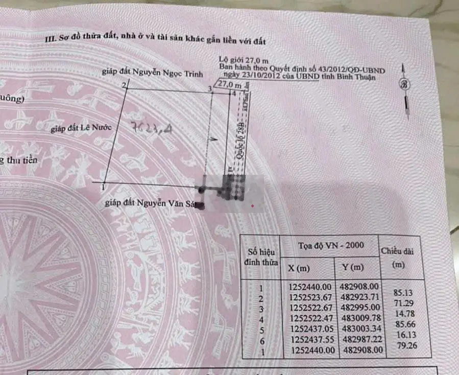 85 mét ngang mặt tiền QL28B đang được mở rộng, đối diện nhà máy thép