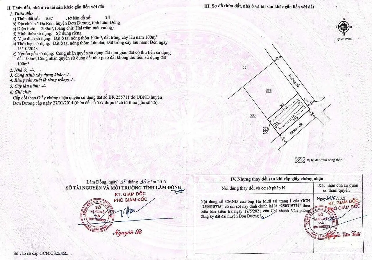 Chủ kẹt tiền bán lỗ lô đất tại xã Đạ Ròn - Đơn Dương cách Đà Lạt 25km