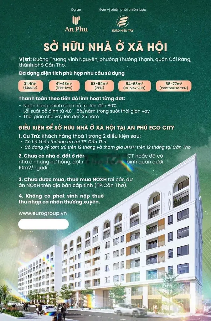 Nhà ở xã hội An Phú Eco City Cần Thơ