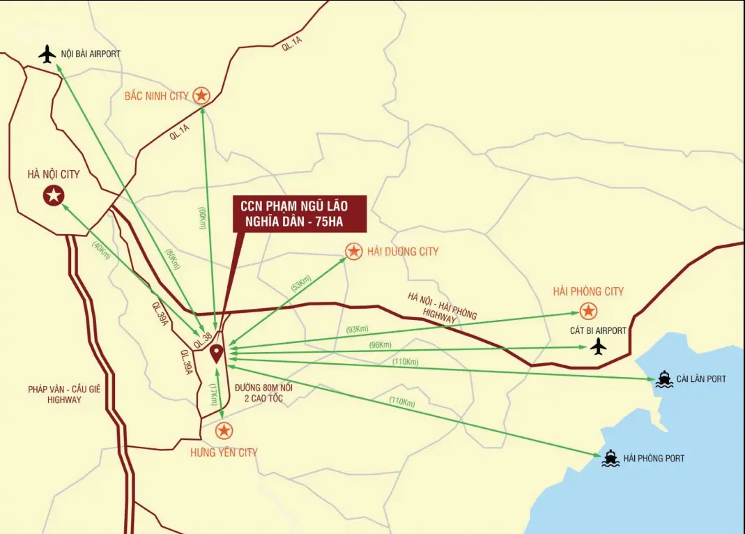 CCN Phạm Ngũ Lão - Kim Động - Hưng Yên, giá 2,8tr/m2. Bàn giao ngay. HT ngân hàng 70%