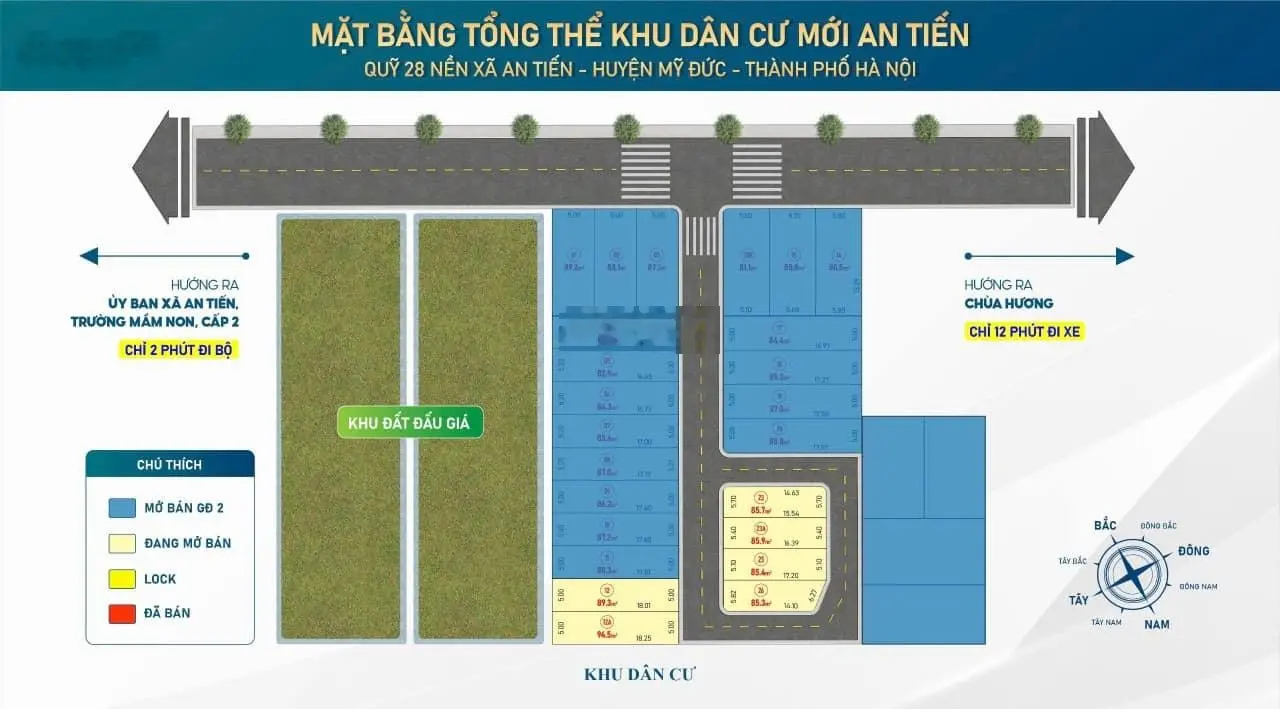 ĐẤT PHÂN LÔ xã An Tiến - Huyện Mỹ Đức .Cách Chùa Hương 10 phút lái xe.