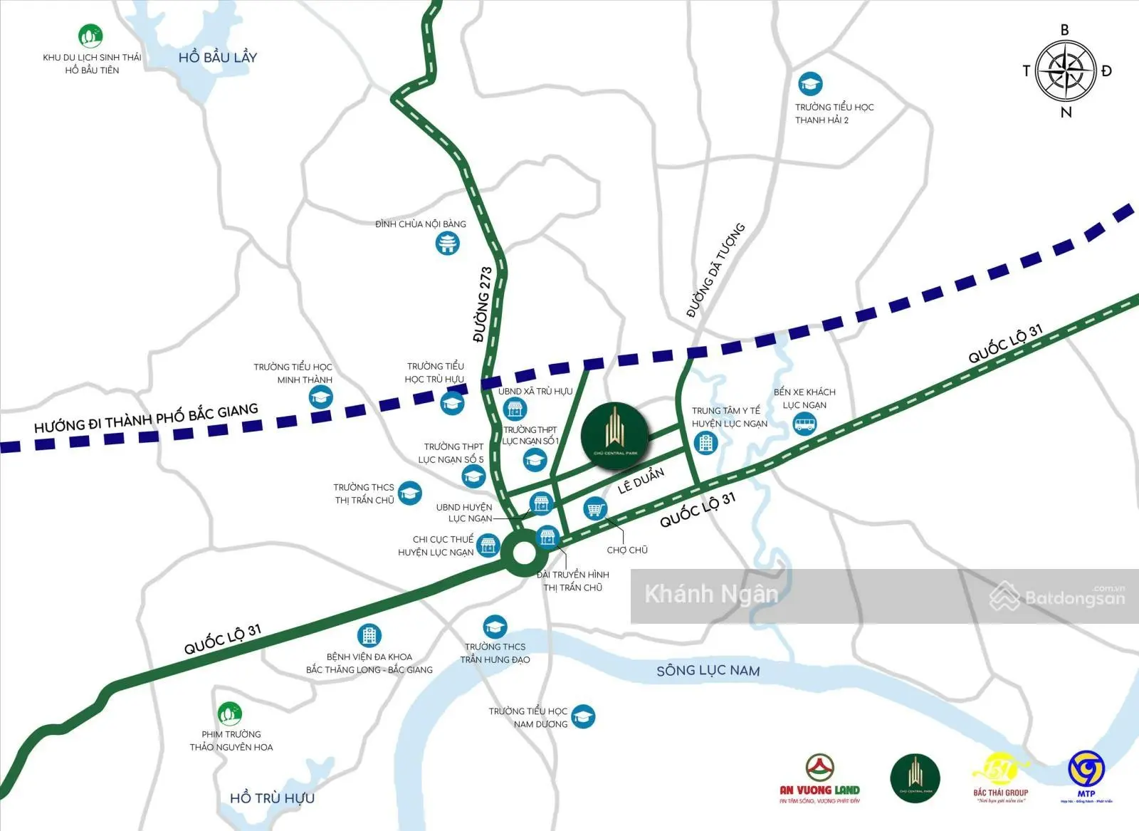 Bán gấp lô đất nền trung tâm thị trấn Chũ chuẩn bị lên Thị Xã vào năm 2025, giá chỉ hơn 1 tỷ