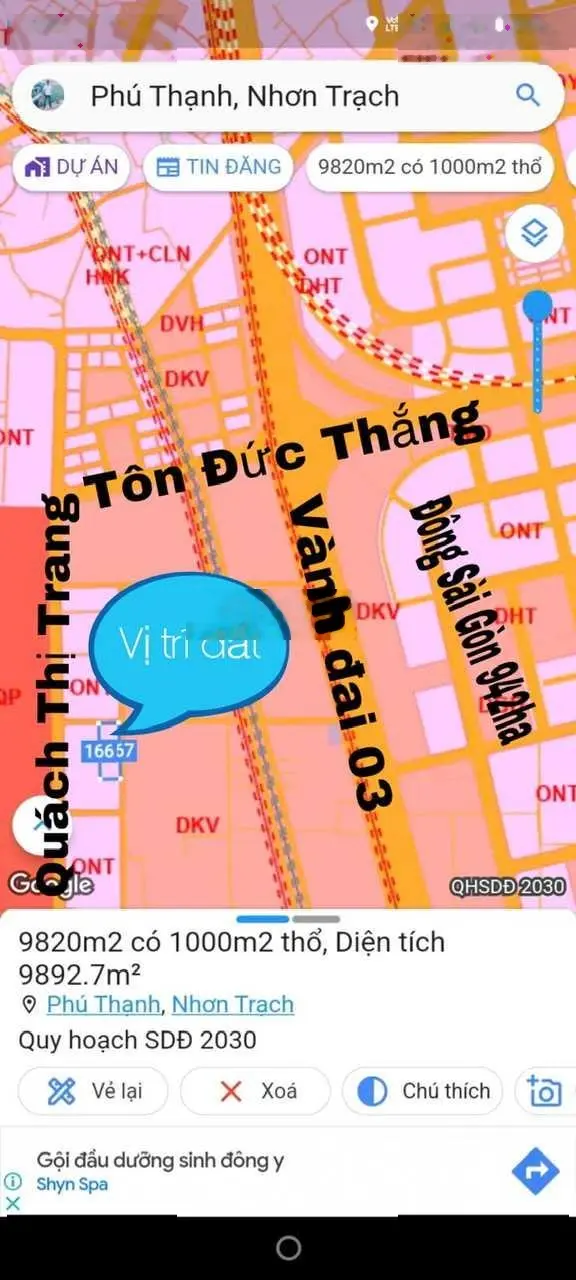 Cần bán 12lô đất 2MT 1/Quách Thị Trang, cách VĐ3 1km, thổ cư, thích hợp phân lô bán nền, giá đầu tư