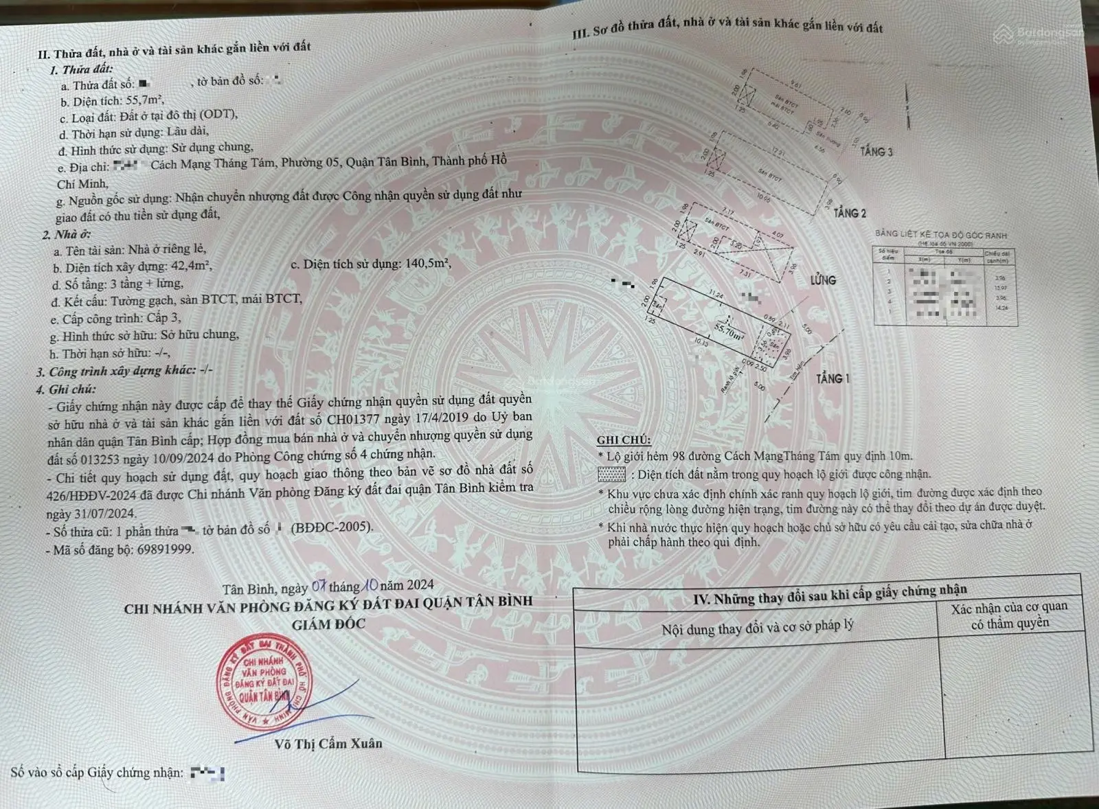 Bán gấp siêu phẩm tuyệt đẹp đón Tết! Nhà đầu hẻm 6m đường CMT8, P.5, TB. 56m2, 4 tầng. Giá 14 tỷ 9