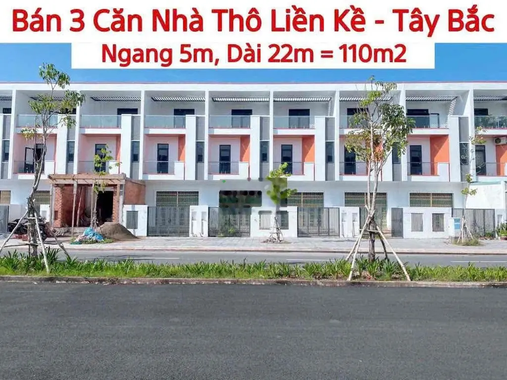 3 Căn Nhà mặt tiền Đường số 5 KĐT Tây Bắc, Lộ 18m, 5x22, 3 tầng, SHR