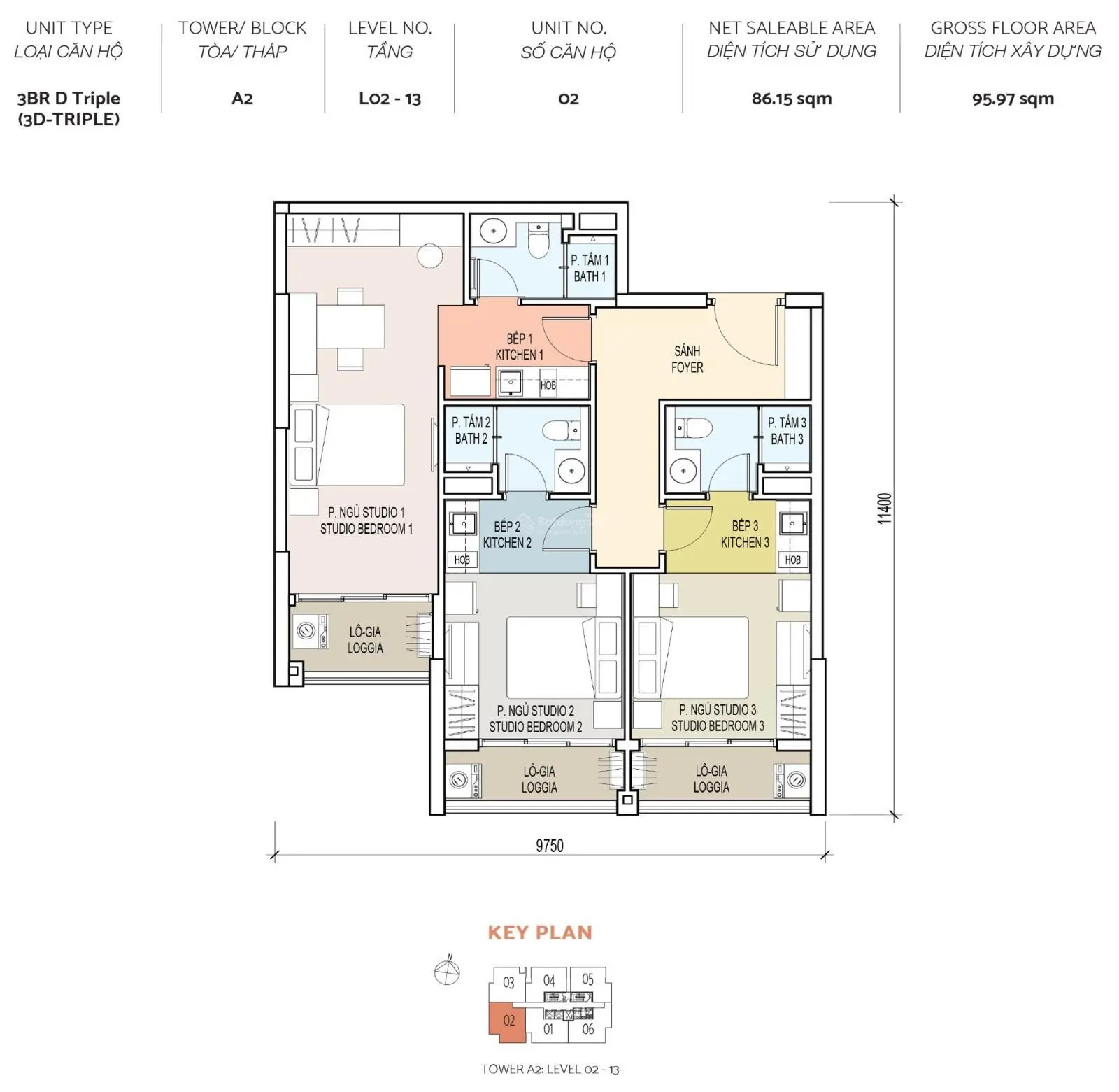 Delasol căn 3pn bán 9.8tỷ (chỉ có 88tr/m2 thôi), view sông Tôn Thất Thuyết, khai thác cho thuê lợi