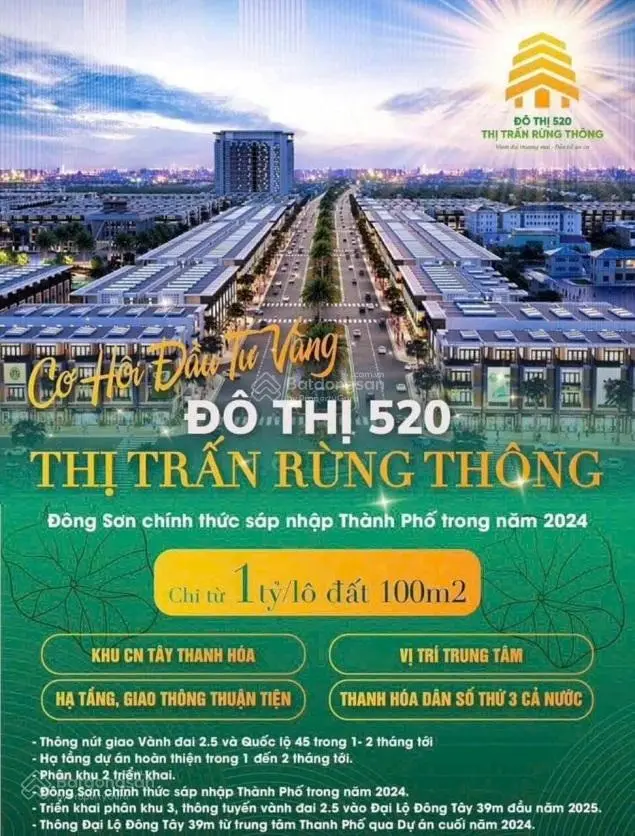 Siêu hiếm - Biệt thự Rừng Thông MB 520 - Tựa sơn - Hướng thủy