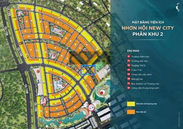 Chính chủ bán lô đất liền kề góc đẹp nhất phân khu 2 dự án Nhơn Hội New City thành phố Quy Nhơn