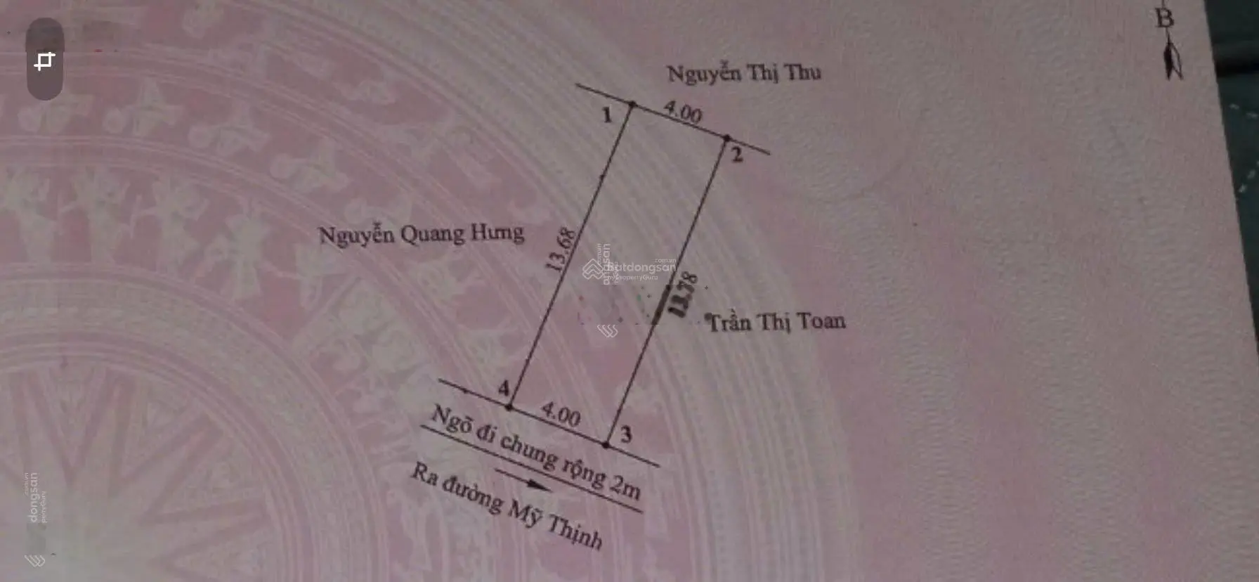 54.88m2 ngang 4m đất trong ngõ đường Đồng Hoà, Kiến An - Ngõ trước mặt hơn 2m - Giá chỉ 1 tỷ 430tr