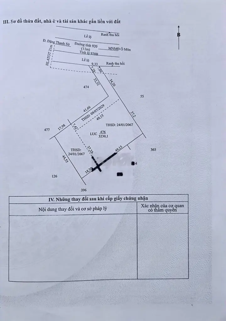 Chính chủ bán 3.796m2 đất đường tỉnh 920 KCN Trà Nóc Cần Thơ đi vô 2km