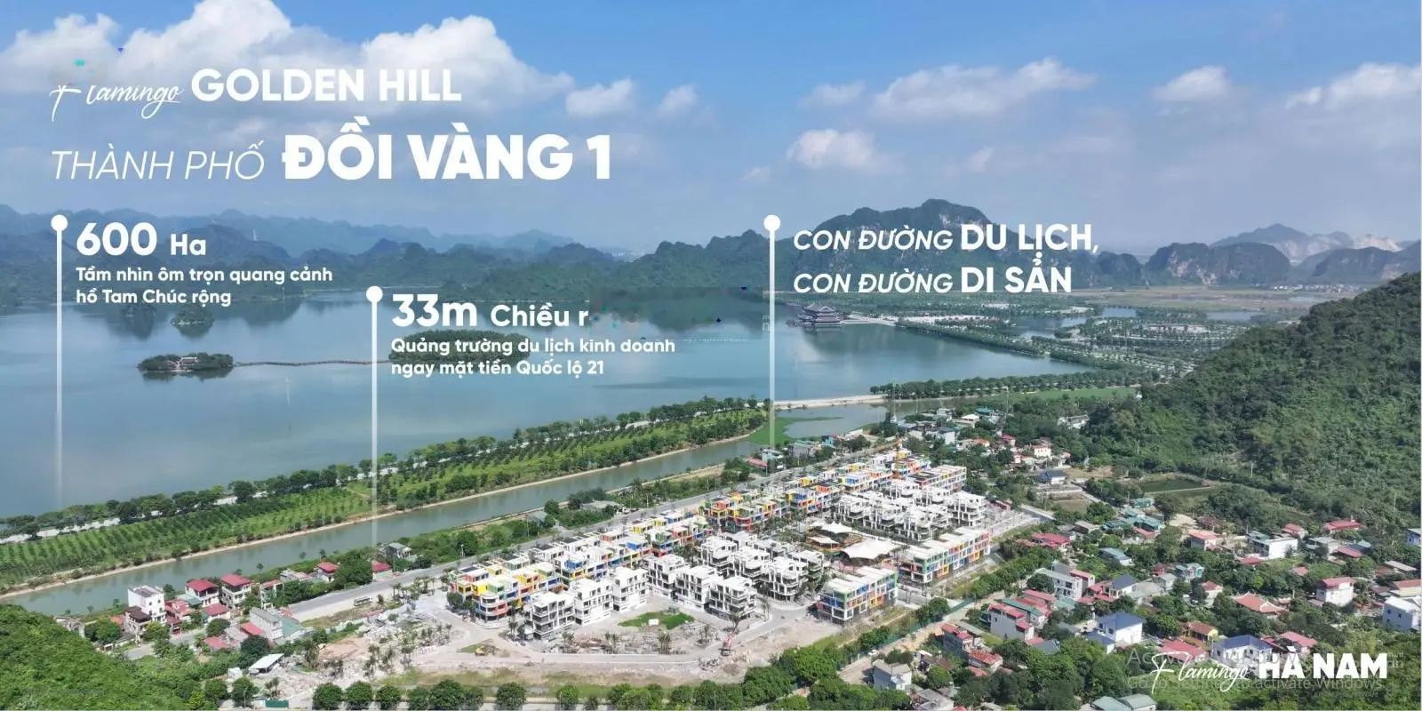 Chỉ từ 1,5 tỷ Villa Shop ven hồ-Khoáng nóng Onsen đầu tiên tại Flamingo Hà Nam-Kinh Doanh Khủng