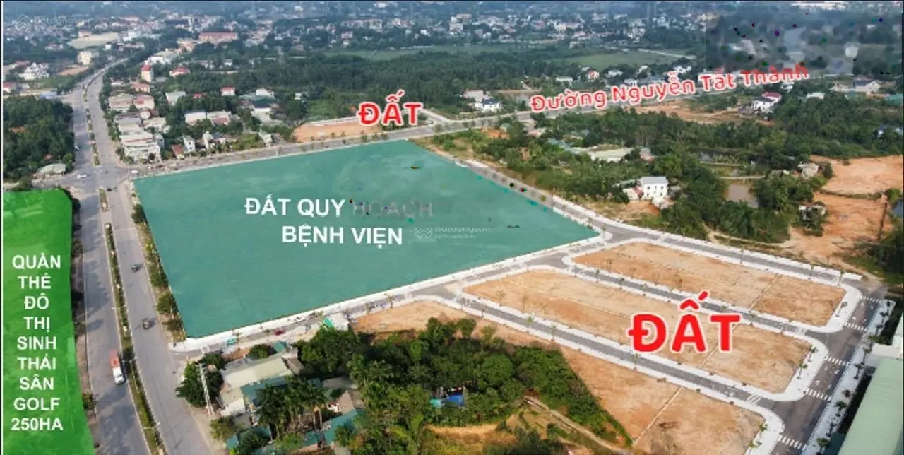 1.9 tỷ lô đất 100m2 trung tâm thành phố, đối diện sân golf, cạnh bệnh viện Quốc tế