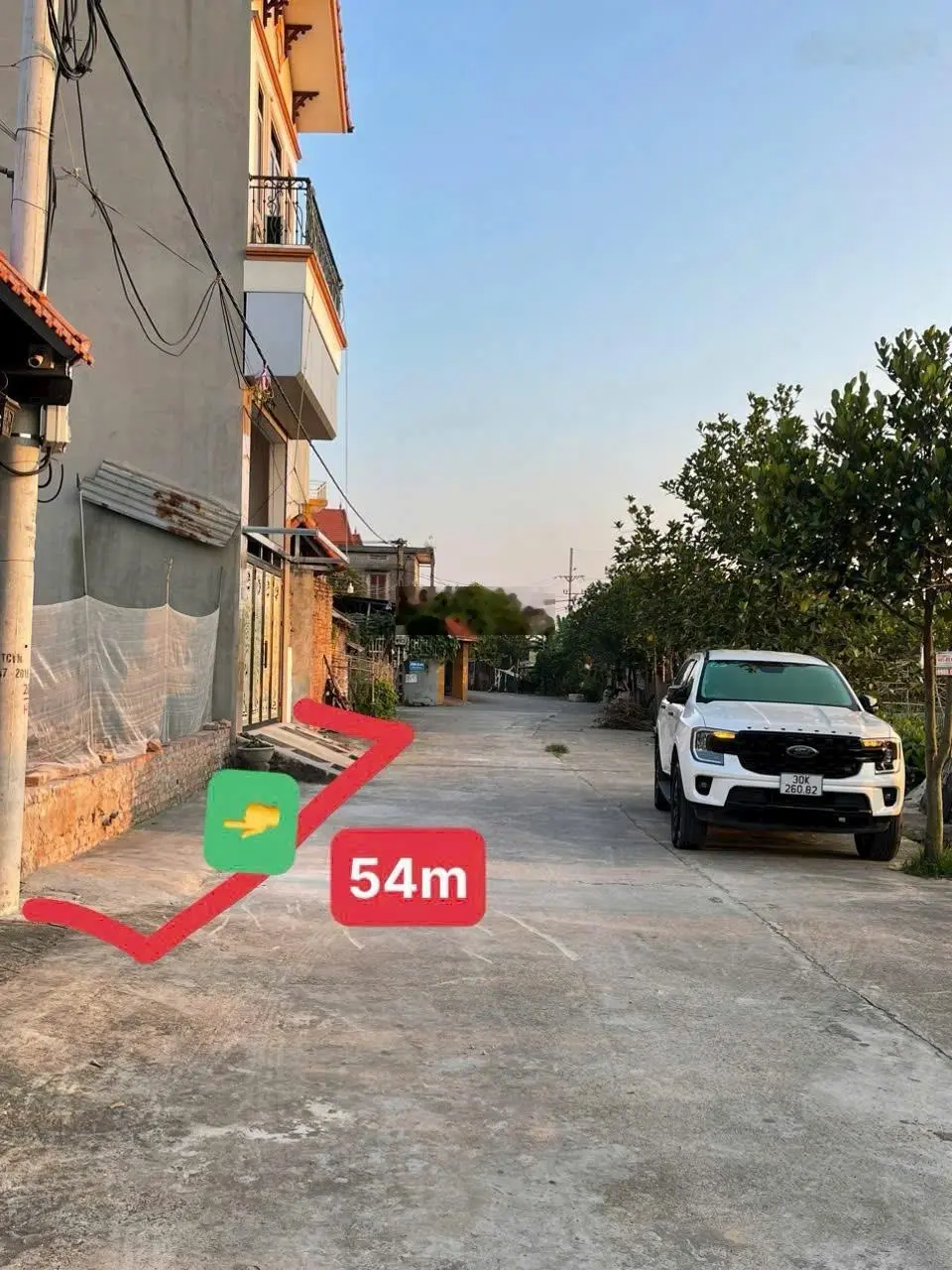 Đất Hiệp Thuận 54m2 đg ô tô tránh. Gần đường 32 ra thị trấn Thùng có 1.5km Giá có 3xtr