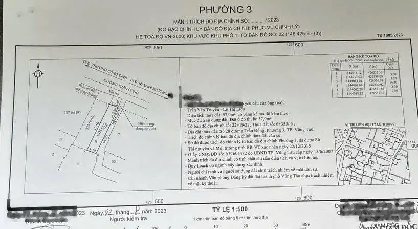 Chính chủ cần bán nhà mặt tiền đường Trần Đồng phường 3, Vũng Tàu, giá ngộp 5 tỷ