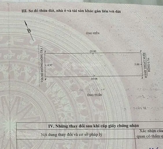 Bán đất tặng nhà cấp 4 mặt đường Đông Trà 1. Diện tích 100m2 (5x 20m). Giá: 5.8 tỷ