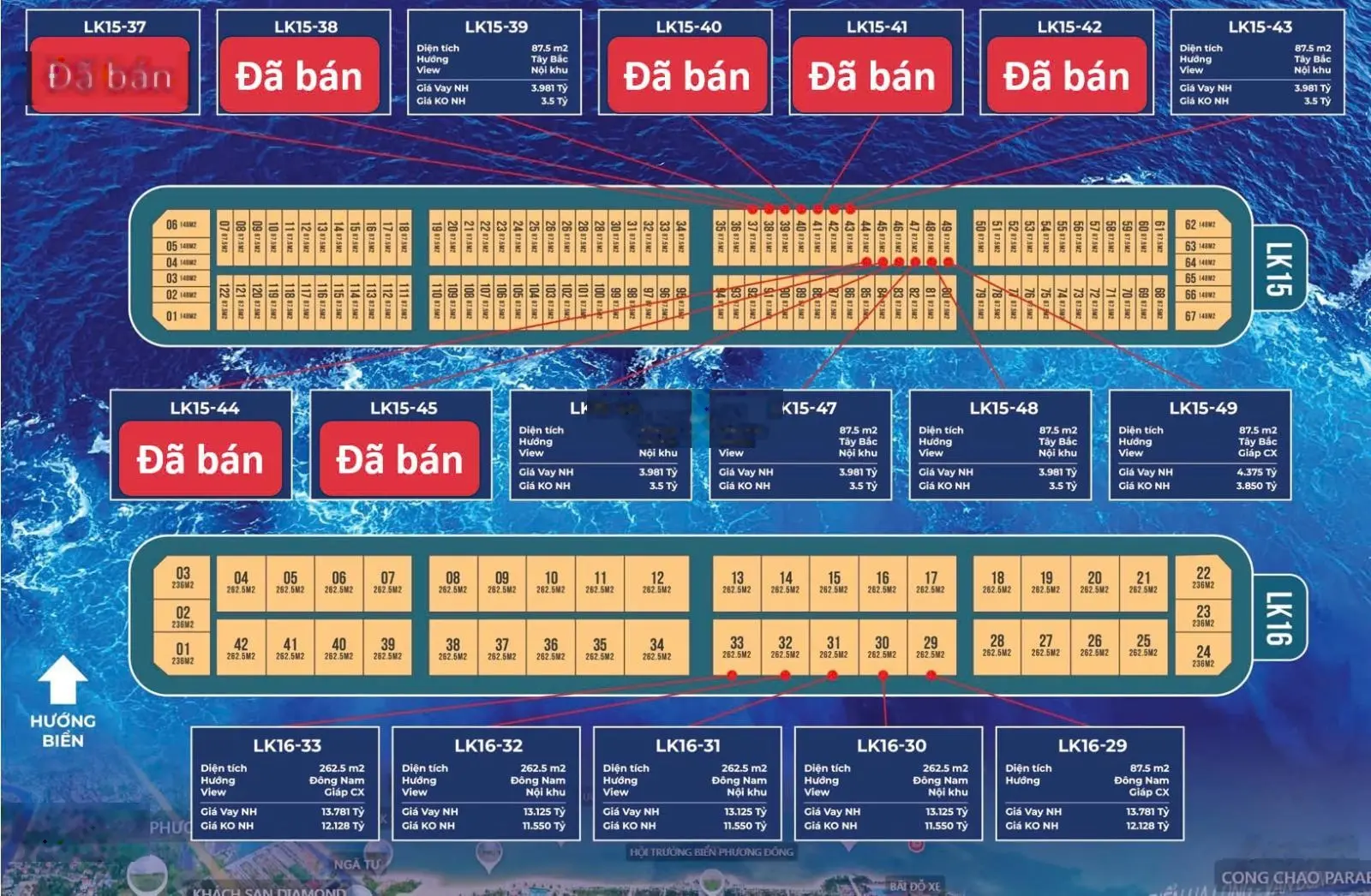 Nằm không ăn lãi đậm! Đất nền mặt biển Phương Đông - LK15, LK16, LK38. Trả thẳng chỉ từ 3.2 tỉ