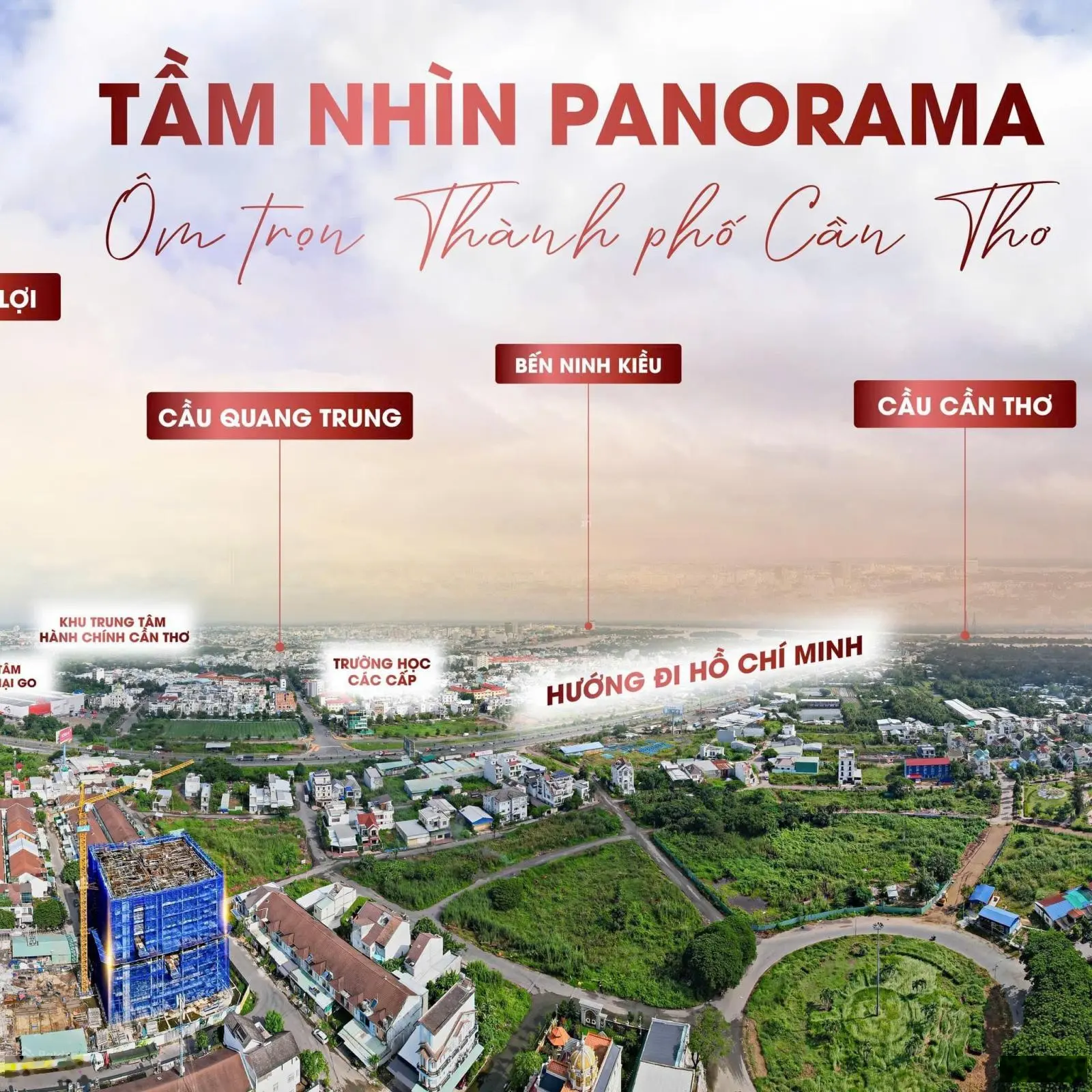 Nóng nhất lúc này.! chỉ 03 căn hộ có tầm view panorama về cdb cần thơ. căn góc