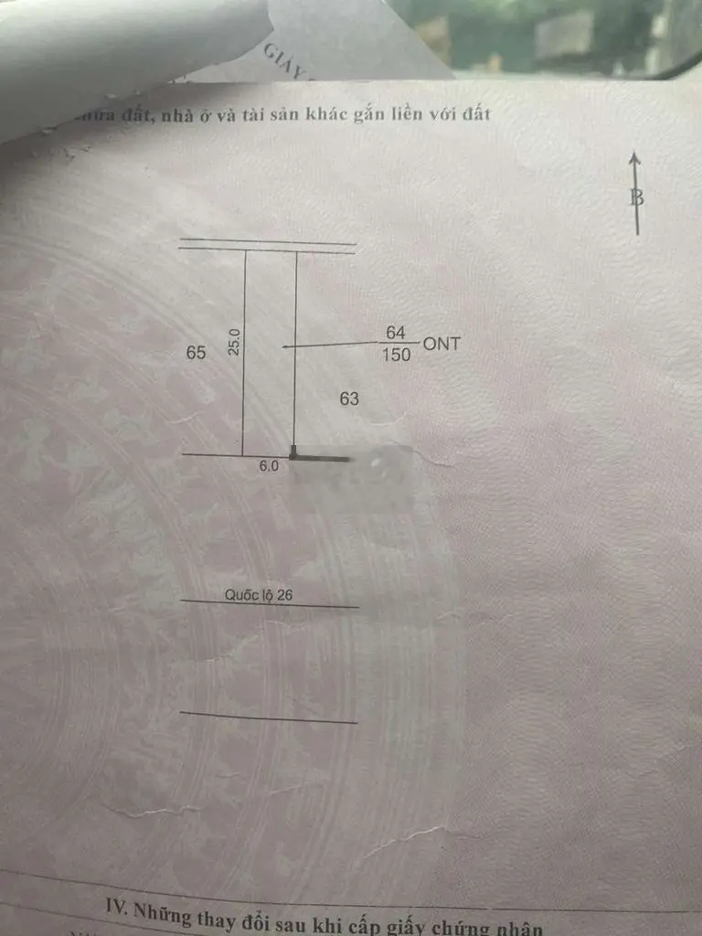 Nhà mặt tiền Quốc Lộ 26 đối diện Nhà Máy Tinh Bột Mì M'Đrắk 799tr