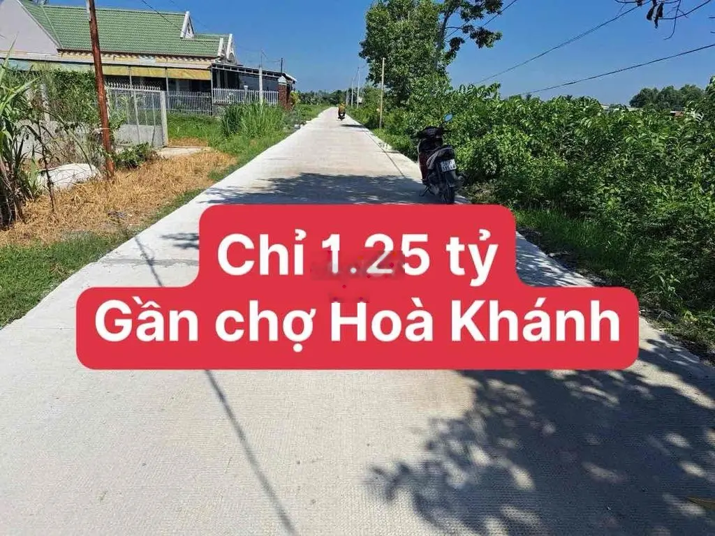 Đất đẹp 5x25m gần chợ Hoà Khánh 125m2 thổ cư đường ô tô đẹp